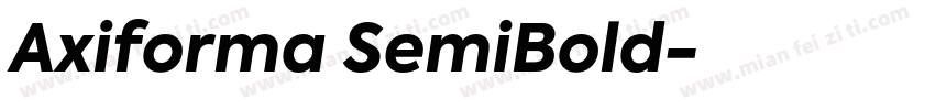 Axiforma SemiBold字体转换